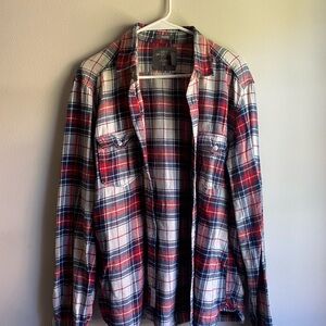 H&M Red and Blue Plaid Casual Shirt